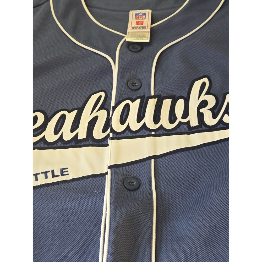 NFL Seattle Seahawks Shaun Alexander Baseball Jersey Mens Large Button Up 37 L - Picture 7 of 10
